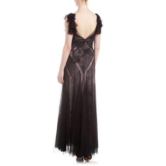 BCBG Maxazria Maggie Mauve Tulle Gown - Picture 2 of 10